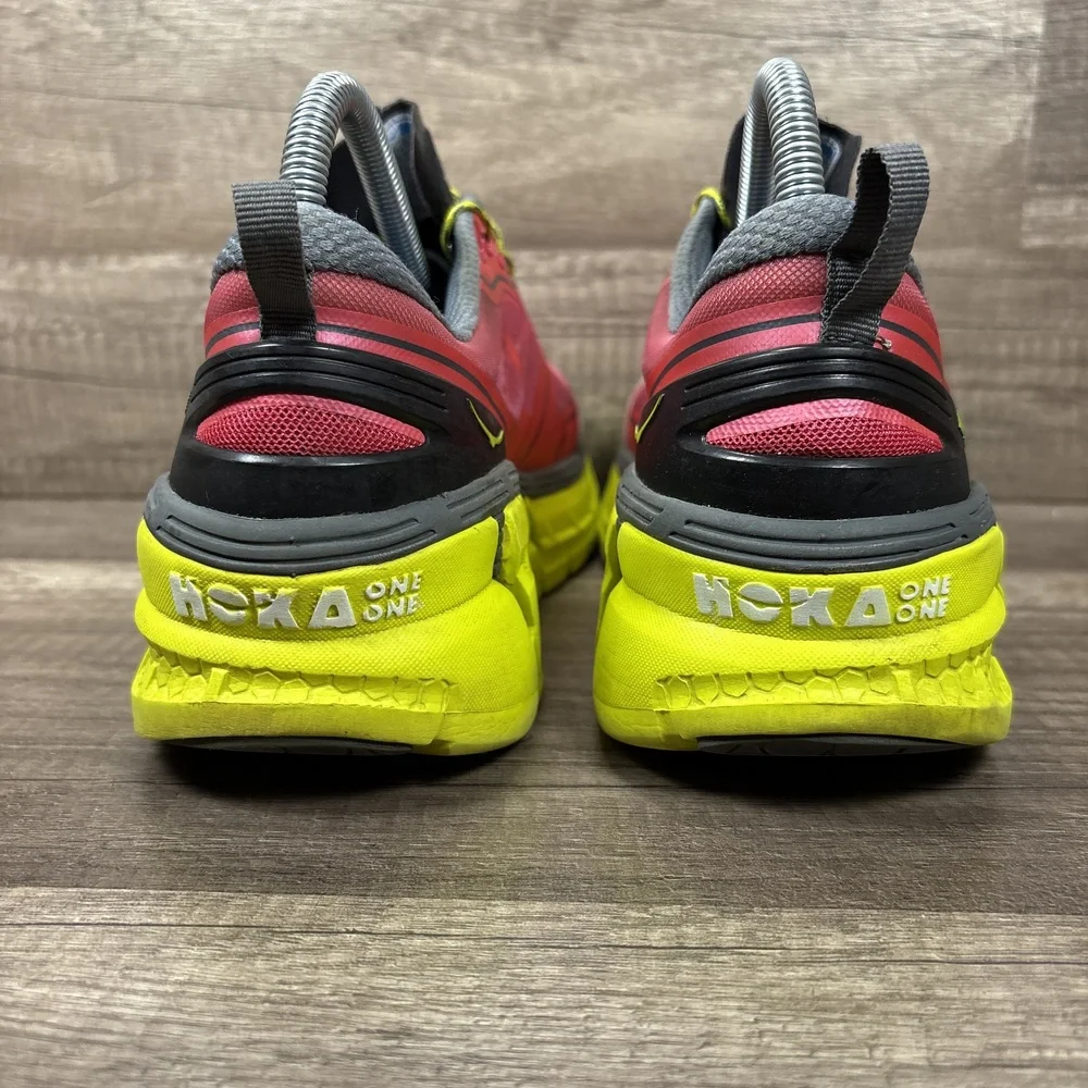 Hoka Conquest Red Yellow Womens US Size 8 EUR 40 Running Shoes